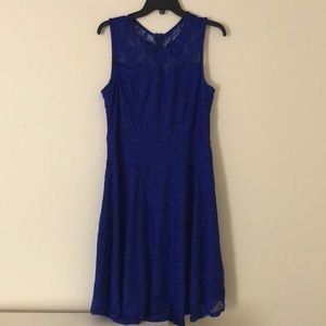Blue dress knee length